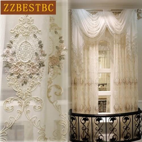 Europe Top High-Quality Villa Voile Curtains For Bedroom Living Room Hotel Apartment Exquisite Luxury Customized Tulle