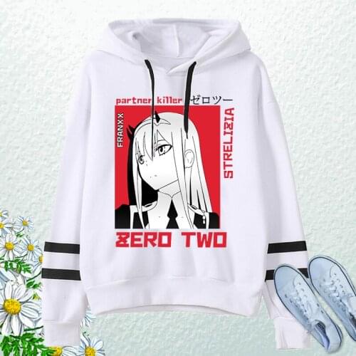 Anime Hoodie Darling In The Franxx Zero Two Hoodie Casual Streetwear Graphic Sweatshirts Women Hoodie Harajuku Sweatshirt Women