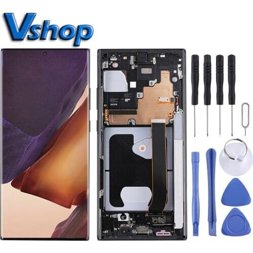 LCD Screen and Digitizer Full Assembly With Frame for Samsung Galaxy Note20 Ultra Mobile Phone LCD Display Replacement Parts
