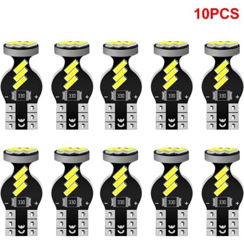10pcs T10 501 194 W5W 4014 9SMD White Extremely Bright Canbus Error Free Xenon LED Light Wedge Light Bulb 6000k IP65 Waterproof