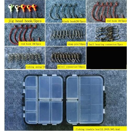 128Pcs/set Pesca Lure Fishing Accessories Tackle Box with Fishhooks Fishing Lure Wire Connector Beads Ring Fishing Set