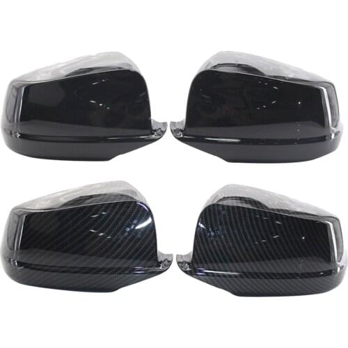2pcs Side Door Rearview Wing Mirror Cover Cap Trim Black Replace Style for BMW 5-Series F10 F18 2010 2011 2012 2013