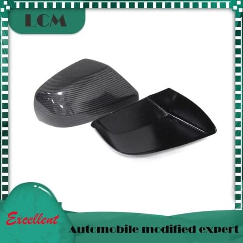 2014 2015 2016 Add on or 1:1 Replacement Style or OX style Carbon Fiber Mirror Cover For-Cadillac ATS Gloss Black