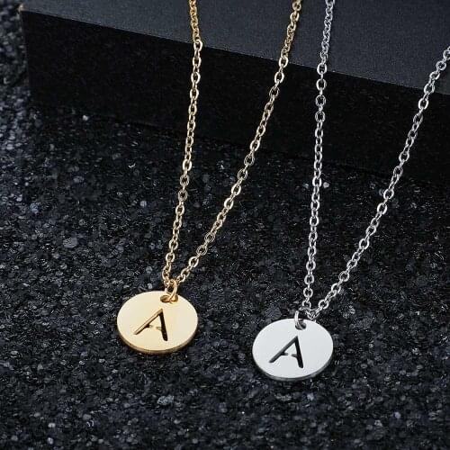 AAAAA Quality 100% Stainless Steel Initial Name A-Z Charm Necklace for Women Wholesale Fashion Charm Necklaces