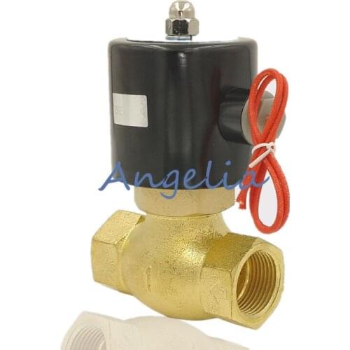 AC220V DC24V G3/4" US-20 Electric Solenoid Valve Brass High Temperature Steam Valve Normally Closed NC