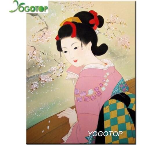 DIY Diamond Painting Korean Ladies diamond Embroidery sales 5d art mosaic Diamond round cross stitch girl room decor YY4535