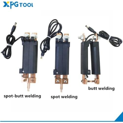 Spot welding machine integrated weld pen hand held automatic trigger multi functional split butt welding tongs polymer to nickel