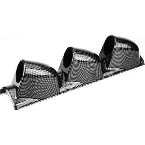 Car 60mm/2.5 Triple 3 Hole Mount Holder Dash Gauge Pillar Pod Cluster Universal for Right Hand Drive Carbon Fiber