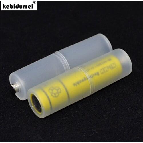 Kebidumei 1Pcs AAA to AA Size Cell Battery Converter Adaptor Holder Case Switcher Plastic Cell Battery Holder Battery Adaptor