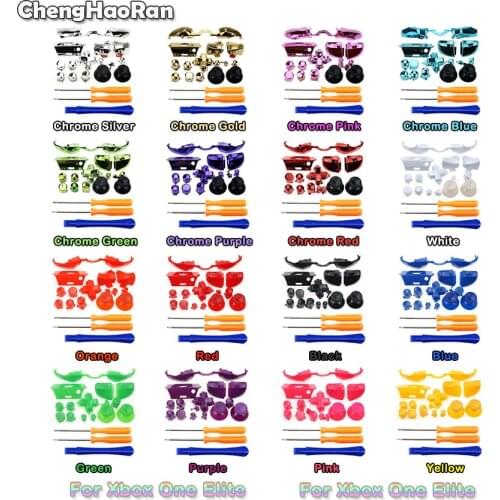 ChengHaoRan Bumper Triggers Buttons Replacement Full Set D-pad LB RB LT RT Buttons + T8 & T6 Tools For Xbox One Elite Controller