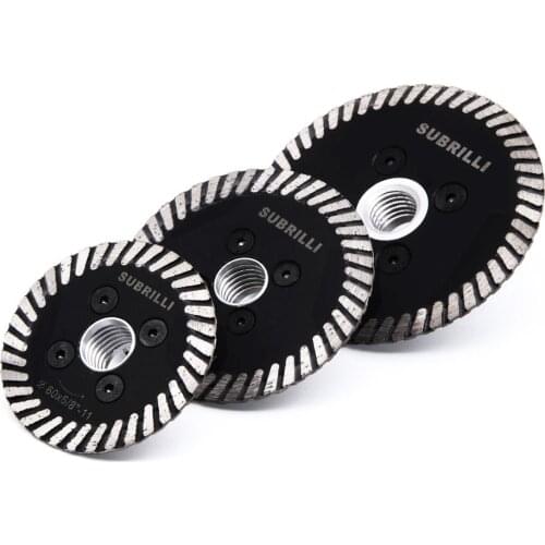 60/75/90mm Dry and Wet Hot Pressed Mini Turbo Diamond Carving Disc Cutting Saw Blade With Connection M14 & 5-8/11 Flange