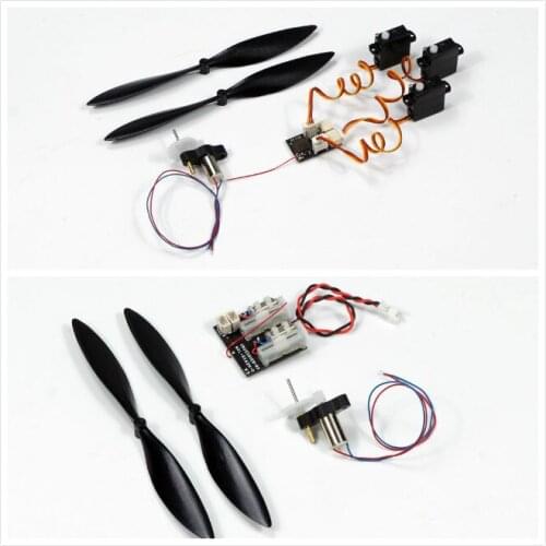 DIY Micro Brushed Power System with 6x14mm Brushed Motor/Micro Prop, and Micro Receivers for RC Micro Mini Indoor Airpalne Model