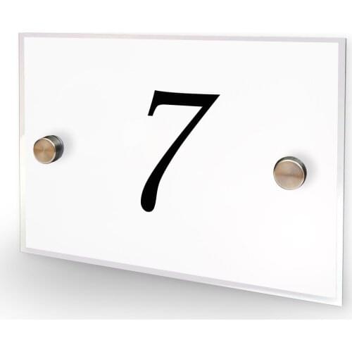 DIY House Number Home Number 7 House Sign Plaque Address Contemporary Style No 7