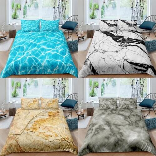 Marble Pattern Printed Duvet Cover Single Twin Double Full King Bedding Sets Comforter Covers With Pillow Case No Bed Sheet Set