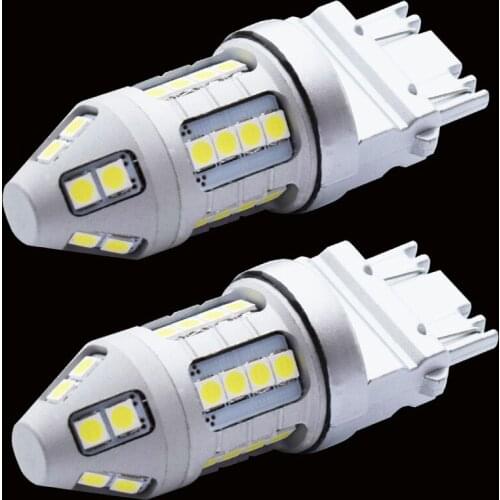 2PCS NEW Super Bright T25 3157 3156 P27/7W 30 SMD 3030 LED Auto Brake Lamp Car Daytime Running Light Reverse Bulbs Turn Signals