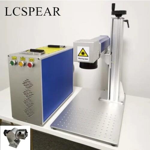 2021 hot sell fiber laser marking machine with rotary 30W Raycus metal engraving machine have good price