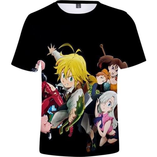 Fashion popular meliodas 3D Tee Shirt Men Women T-shirts casual Summer T shirts 3D boys print meliodas comfortable girls t shirt