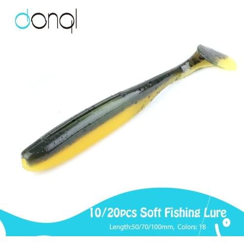 DONQL Soft Fishing Lures Silicone Bait 50mm 76mm 100mm Wobblers Jig Swimbait Carp Fishing Tackle Artificial Baits