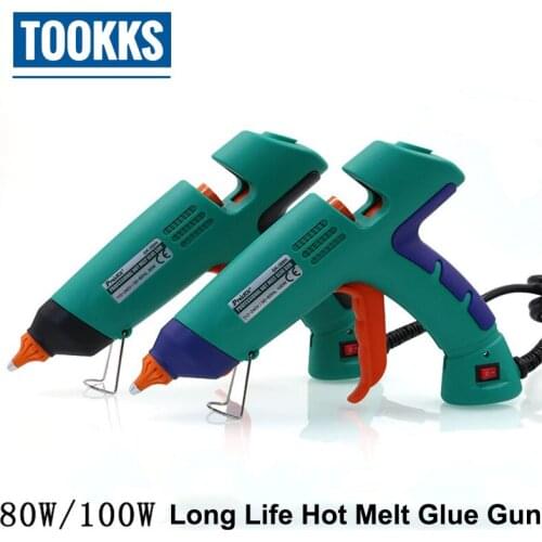 80W 100W Melt Hot Glue Gun Power Tool Professional With LED Indicator For Adhesive Cardboard Boxes Pistolet Colle