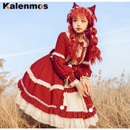 Dress for Women Lolita Japanese Style Kimono Fashion Floral Print Top Skirts Outfits Hanfu Dress Goth Korean Cosplay Costumes