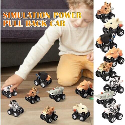 Childrens Day Gift Toy Dinosaur Model Mini Toy Car Back Of The Car Plastic Animal Toy Vehicles Birthday Gift for Kids