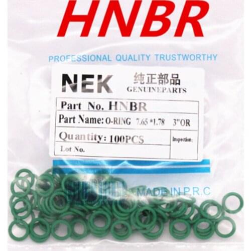 7.65*1.78mm ) #6 R12 HNBR Rubber O-Ring Seal Kit,High Temperature Resistance for Car Air Conditioning valve 1/4 5/16 3/8 1/2