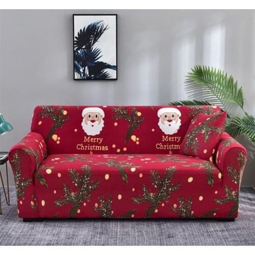 Christmas present decoration sofa cover couch cover section sofa slipcover stretch L shape sofa armchair sofa elastic material
