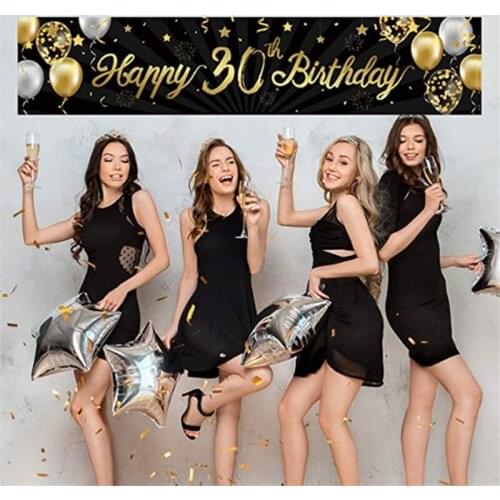 Happy 30 Birthday Party Banners Decorations 50 Years 40th Birthday Party Background Decoration AH01
