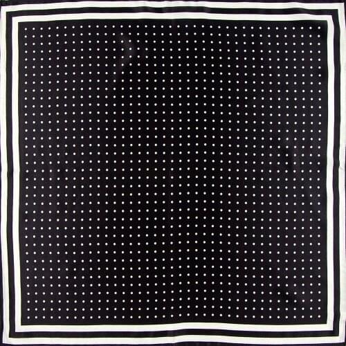 High-quality Pure Silk Scarf Women Bandana Female Polka Dots Hair Scarf Womens Natural Silk Top Square Head Scarf for Women Men