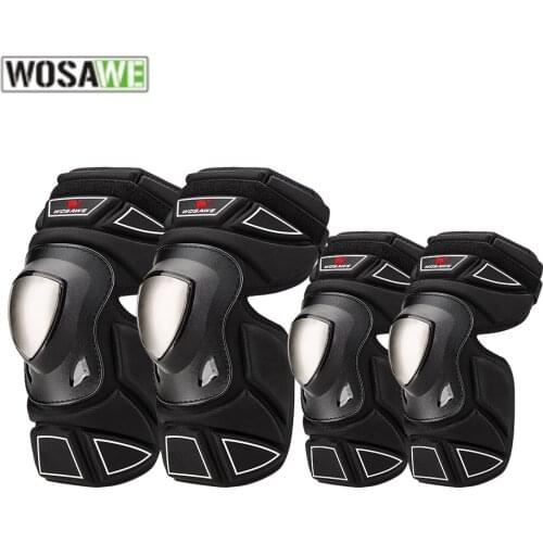 WOSAWE Adult EVA Sports Elbow Knee Shin Armor Geer Guard Pads Protector for Motorcycle Motorbike Bike Racing Skate Ski Snowboard