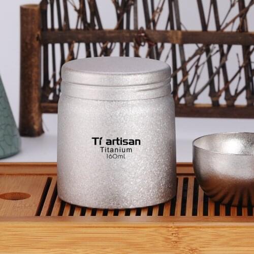 Titanium Snuff Box Tea Tins Canister Home Kitchen Canisters for Tea Coffee Sugar Medicine Storage moistureproof Containers Cup