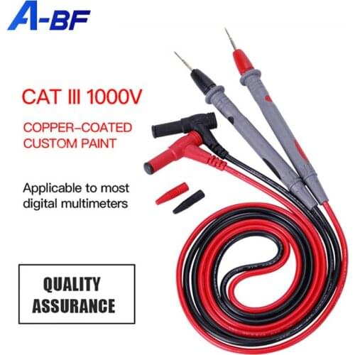 A-BF 1000V 10A/20A Multimeter Probe 1 Pair Universal Digital Multimeter Test Lead Pin Wire Pen Cable 80cm For Digital Multimeter