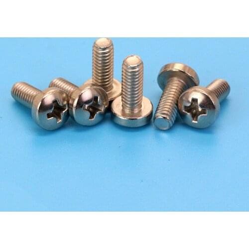 10pcs M6 stainless steel phillips screws machine screw cross round spherical cylindrical head bolt furniture 20-50mm length