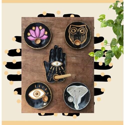 1 PCS Lotus Flower Palo Santo Holder, Palo Santo burner, incense burner/holder, ceramic palo santo plate