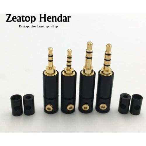 100Pcs 2.5 / 3.5 mm 3 / 4 Pole Stereo Male Jack 2.5mm 3.5mm Audio Plug DIY Soldering Adapter for 2mm 4mm 6mm Cable Connector