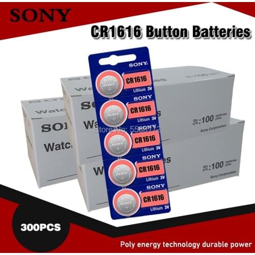 300pcs CR1616 DL1616 BR1616 ECR1616 5021LC L11 L28 button cell coin Battery for watch 3V CR1616 For Sony Lithium battery