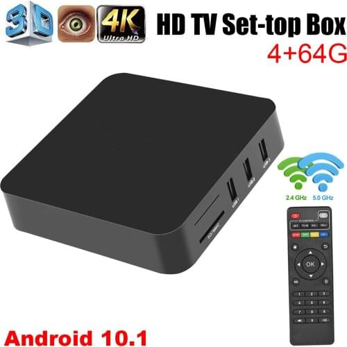 4GB 64GB 4K Android 10 Smart Box 4K HD 3D 2.4G WiFi S905W Quad Core Media Player smart tv android tv box Android TV Box