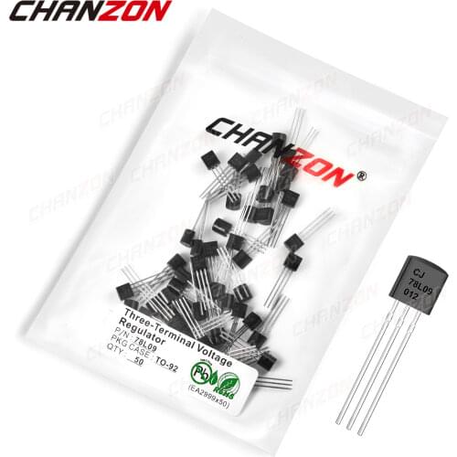 50Pcs 78L09 TO-92 Three-Terminal Voltage Regulator Transistor Bipolar Junction BJT Tube Fets AC 30V Integrated Circuits