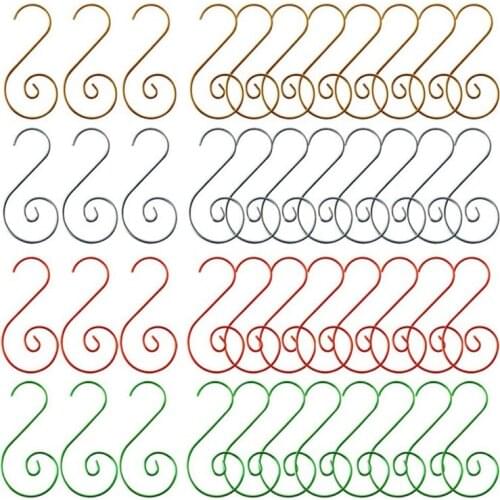 80Pcs Christmas Ornament Hooks,S-Shaped Hangers Hook for Xmas Party Decorations Wedding DIY Crafts Hanging Jewelry Gift