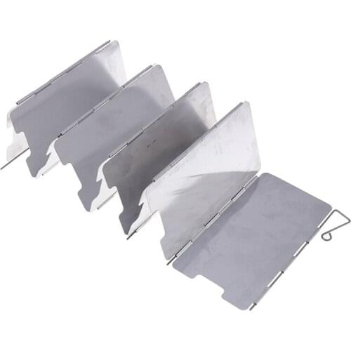 9 Plate Foldable Burner Windshield Outdoor Camping Cooking Gas Stove Wind Shield
