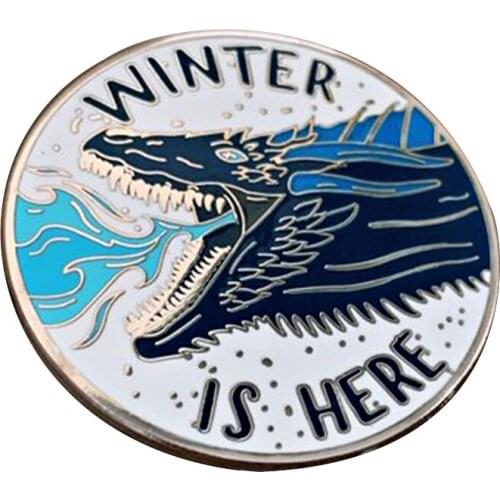 Winter is here ice hard Brooch fall is leaving, we can't wait Enamel Pin Jewelry