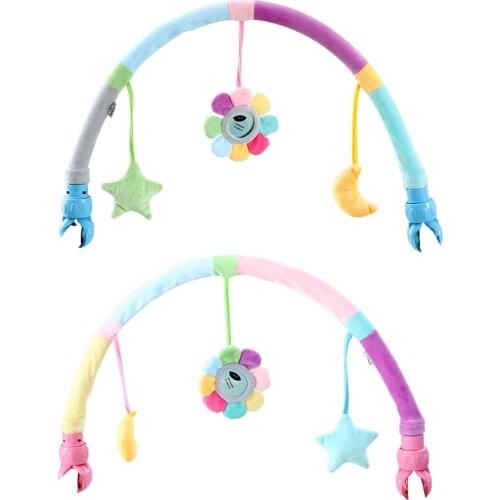 Baby Stroller Hanging Bell Cute Soft Hanging Toy Stroller Car Safety Seats Crib ABS Velvet Infant Travel Play Animmal Diplomatic