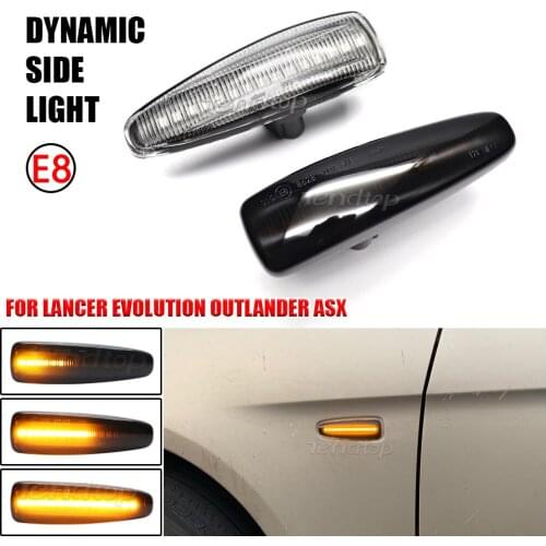 Dynamic LED Side Marker Lamp Turn Signal Light 8351A001 For Mistubish Lancer EVO X Reparter Indicator Bulb Auto Car Assessories
