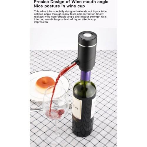 Urallife Electric Wine Dispenser Automatic Wine Decanter Quick Sobering Wine Pourer 2 In 1 Aerator Decanter For Bar Kitchen Tool