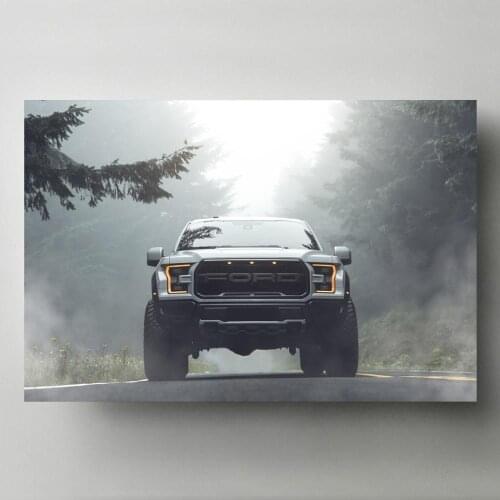 Fords F-150 Raptor Pickup Vehicle Posters DIY Framed Painting Modern Canvas Wall Art Picture HD Prints for Living Room Decor