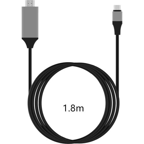 1.8M USB 3.1 Usb C To HDMI-compatible 4K Cable Type C To HD Cable for MacBook Samsung Galaxy S9/S8/Note 9 Huawei