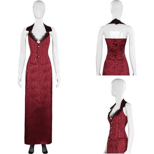 Final Fantasy VII FF7 Remake Scarlett Cosplay Costume Dress Halloween Carnival Suit