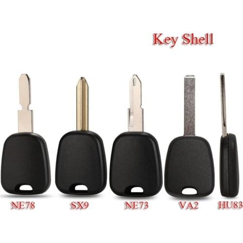 Kutery 10pcs/Lot Transponder Car Key Shell For Citroen C2 C3 C4 For Peugeot 106 107 307 207 306 406 With Uncut Key Case Cover