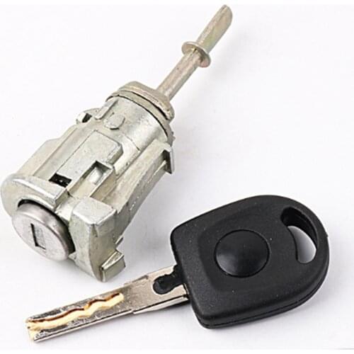 Left Car Key Ignition Lock Switch Replacement Anti-theft Lock Barrel Cylinder For VW Bora Polo With 1 Key Locksmith Tool