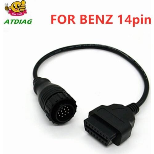 Newest for Mer cedes BENZ Sprinter 14pin to 16pin 14 pin to obdii obd2 obd ii obd 2 16 pin adapter